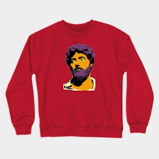 Bold, Psychedelic Design featuring Marcus Aurelius for People Who Like Smart Romans Crewneck Sweatshirt